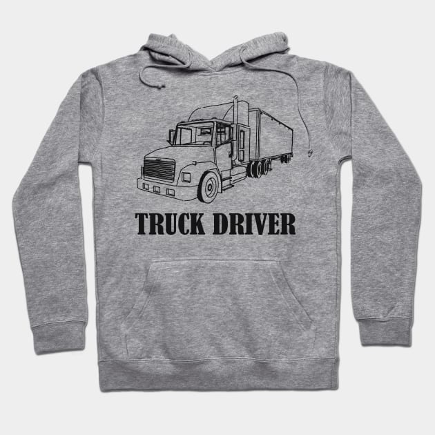 Truck Driver Trucker Hoodie by Foxxy Merch